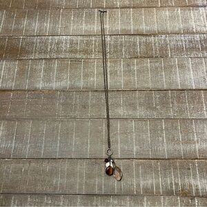 Lia Sophia Matte Gold Tone Charm Dangle Necklace